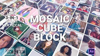 Mosaic Cube Block-33861568