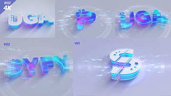 Logo Intro Elegance Flare Reveal White 3D-34048281
