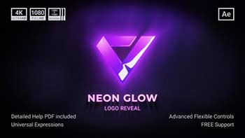 Neon Glow Logo Reveal-34059349