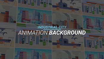 Industrial city-Animation background-34060940