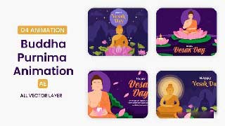 Buddha Purnima illustration Scene-57912157