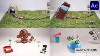 3D Adventures Trip Scene for After Effects