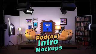 Podcast Intro Mockups – Animated Opener for Reels Shorts