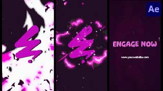 Colorful Explosion Vertical Logo After Effects