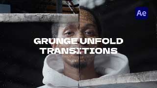 Grunge Unfold Transitions After Effects