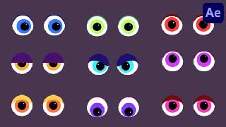 Cartoon Eyes Icons After Effects