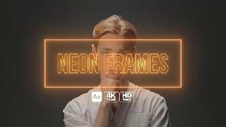 Neon Frames Glowing Animated Typography Motion Pack-58274187