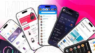 Multi-Screen 4k Mobile App Promo Modern UI Presentation Pack-58293837