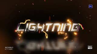 Electric Lightning Text Animation-58310572