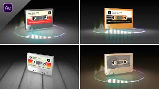 3D Music Cassette with Audio Spectrum Visualizer-58386216