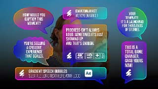 Gradient Speech Bubbles – Animated Chat Dialog Text Message Pack-58387534