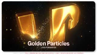Golden Particles Logo Formation-58388253
