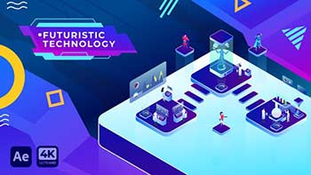 Futuristic Technology Isometric After Effects-34598980