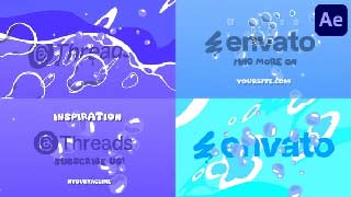Sea Waves And Bubbles Logo for After Effects-59026544