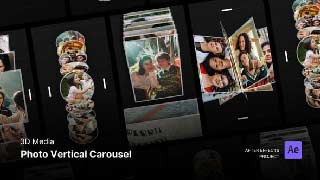 3D Photo Vertical Carousel After Effects Project Files-59074000