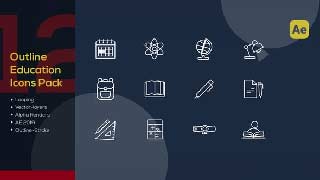 Animated Education Line Icons Pack-59097259