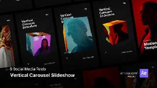 Reels-Vertical Carousel Slideshow Effect After Effects Project Files-59157330