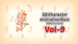 Valentine Cupid 2D character Animation Pack Vol 9-60790095