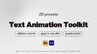 Text Animation Toolkit 20 Trendy Text Presets Editable Controls for After Effects-61453046