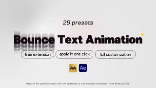 Bounce Text Animation 29 Kinetic Bounce Typography Presets for After Effects-61469055