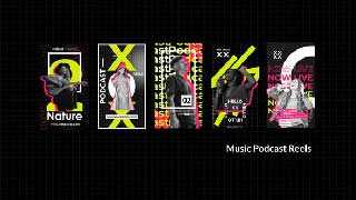 Music Podcast Reels Pack Instagram and YouTube Shorts Animation-61555302