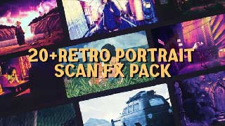 Retro Portrait Scan FX  VHS Grunge Texture Analog Frame Pack-58793185