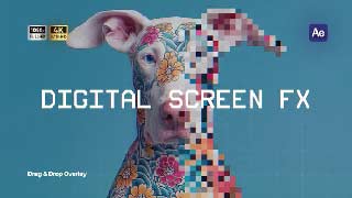 Digital Screen FX Monitor Pixel Overlay-59144269