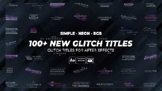100 Glitch Titles Simple Neon RGB-37102836