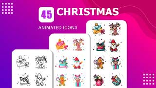 45 Christmas Animated Icons After Effects Template Lottie Animation-56971716