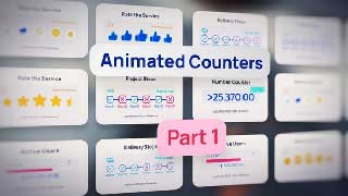 Animated Counters  Infographic Numbers Ratings Revenue KPI Elements for Business Dashboards-59499657