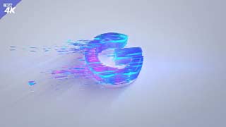 Digital 3D Speed Lines Logo White-62966354
