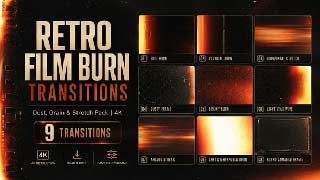Retro Film Burn Transitions Dust Grain Stretch Pack 4K-64205131