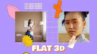 Flat 3D Pop Intro-44082748
