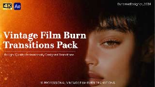 Vintage Film Burn Transitions Pack AE-61500078