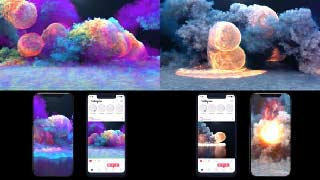 Color Smoke Fire Asteroid Impact Logo-43414839