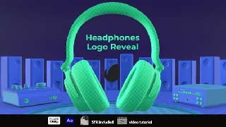 Headphones Logo Reveal-43894356