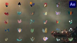 Cartoon Flowers Liquid Motion for After Effects-44284351