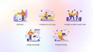 Freelance working-Big Character Tool Set Concept-44422491