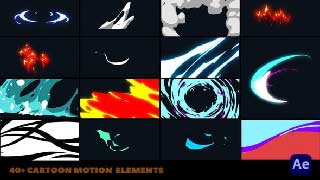 Colorful 2D FX Cartoon Motion Elements-44440495
