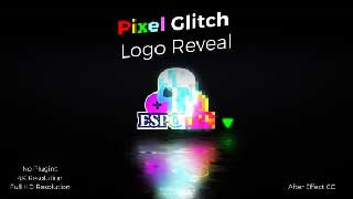 Pixel Glitch Logo Reveal-44548888