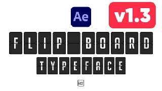 Flip Board Typeface For After Effects-44561913