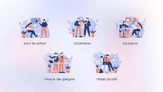Happy People and Education-Blue concept-44610756