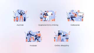 Shopping and Communication-Blue concept-44610978