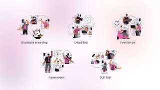 Business Meeting-Composition with 4 Elements-44942264