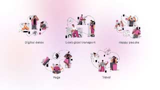 Happy People-Composition with 4 Elements-44942268