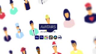 Avatars Animated Icons-Character Avatar Motion Icons Animation Pack-44950485