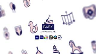 Baby Animated Icons-Kids Baby Motion Icons Animation Pack-44950518