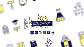 Education Animated Icons-School Learning Motion Icons Animation Pack-44951030
