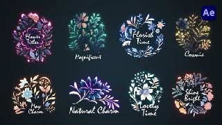 Flower titles3 After Effects