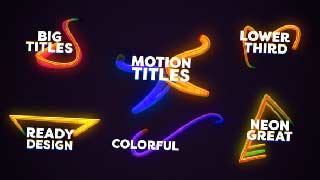Neon Lower Thirds Big Titles